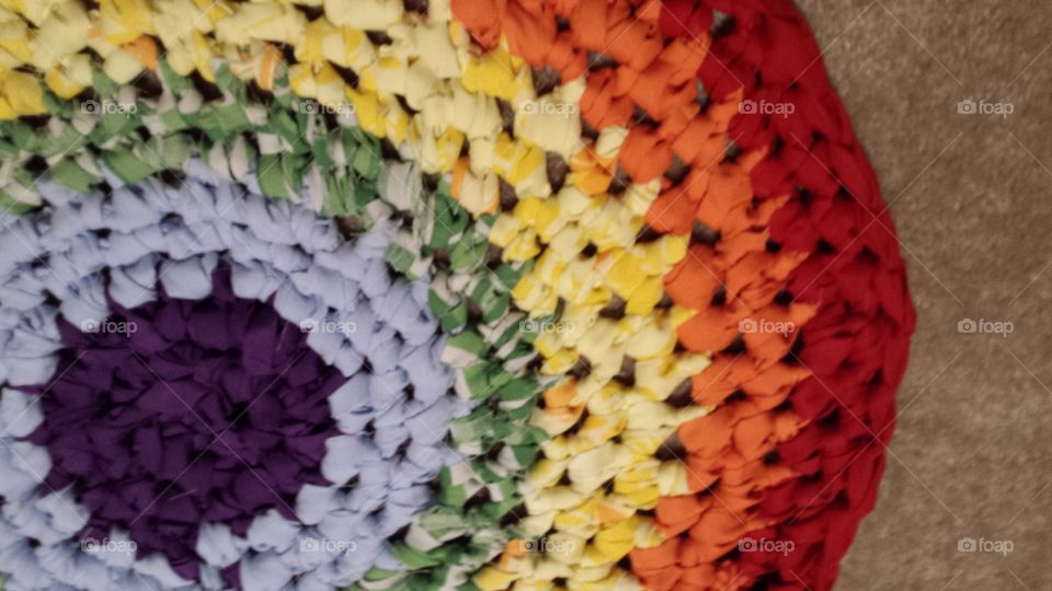 Colors of Pride. handmade rug