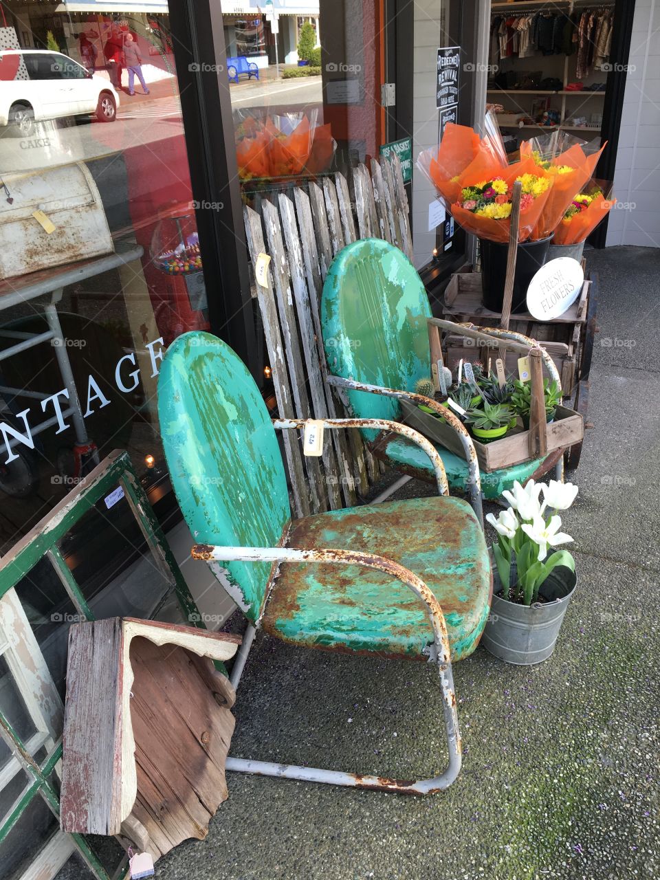 Downtown shops, Front Street, Poulsbo, Washington, Kitsap Peninsula