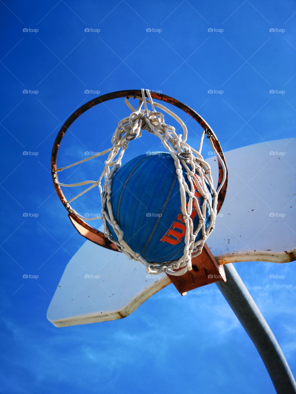 Basketball Hoop, Basketball, No Person, Sky, Backboard
