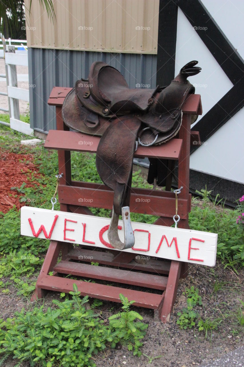 Stables welcome saddle
