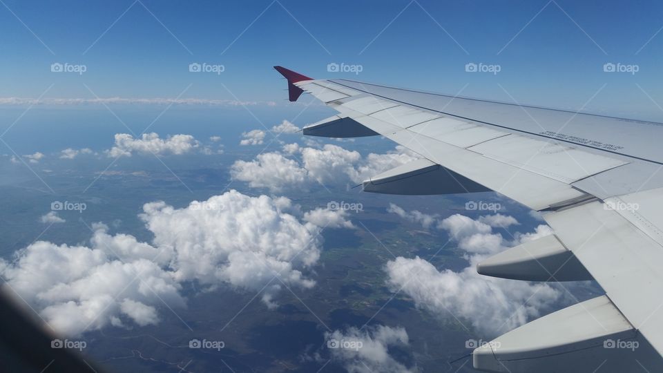 Airplane, Sky, Aircraft, Travel, No Person