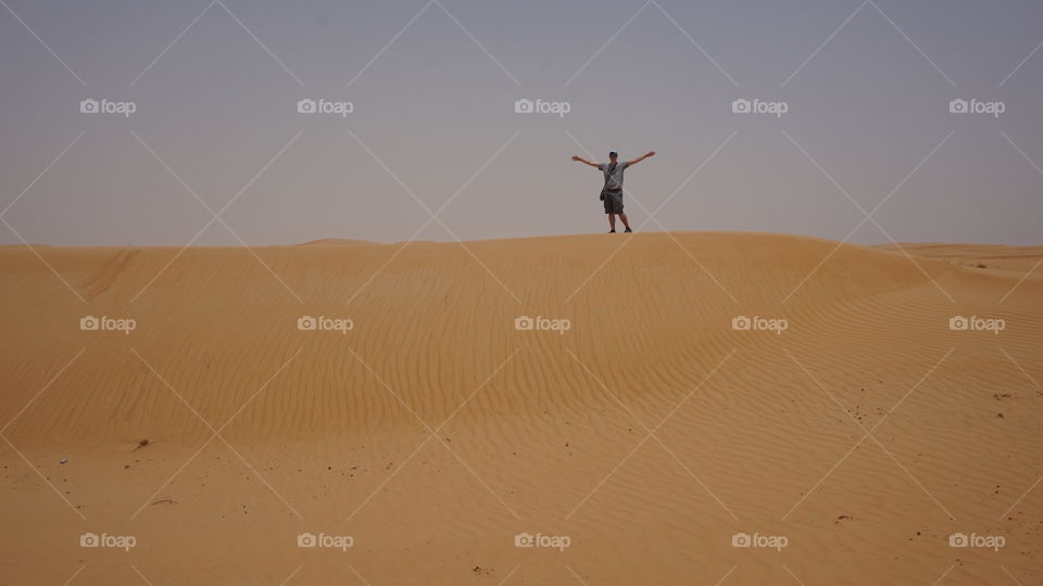 Alone in desert