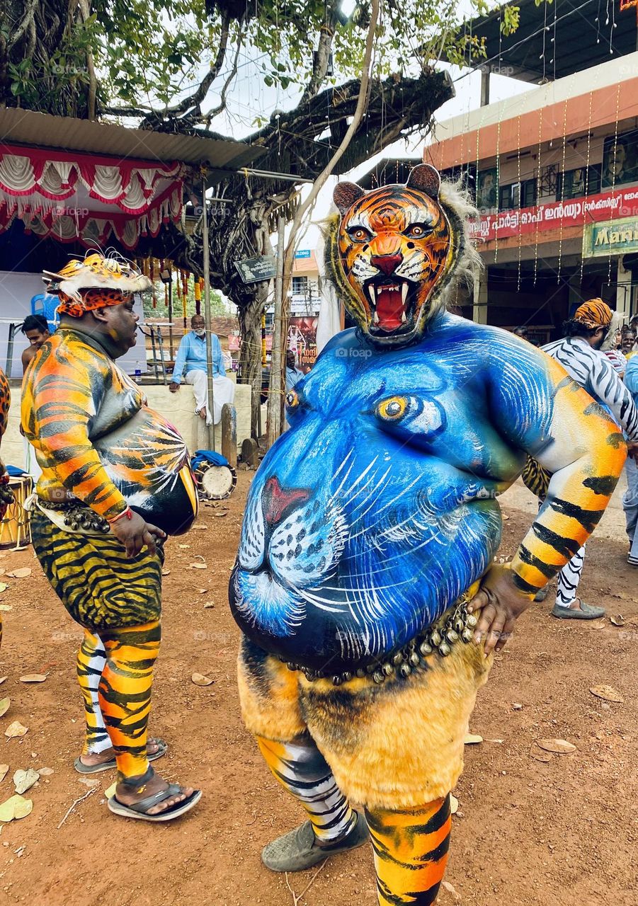 Pulikali kerala's Traditional calibration 😄
