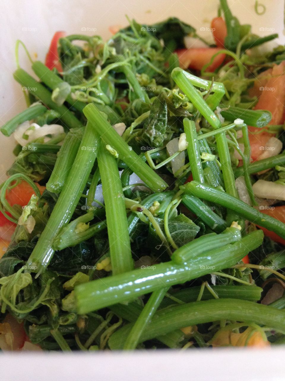 Salad of leafy vegetable