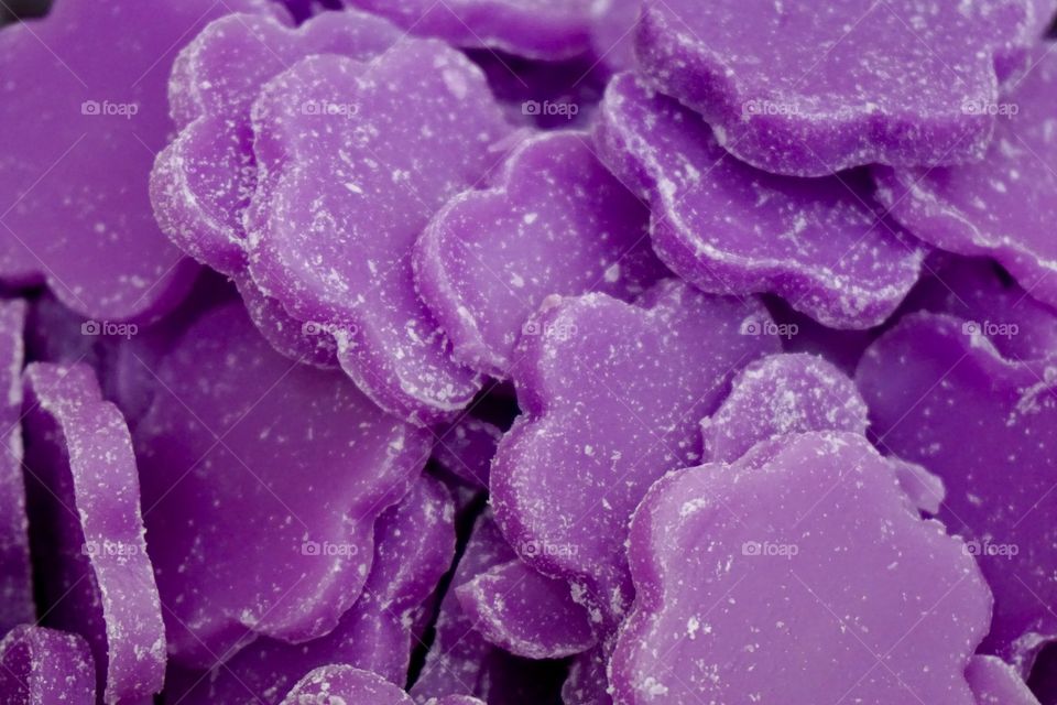 Full frame of purple candy