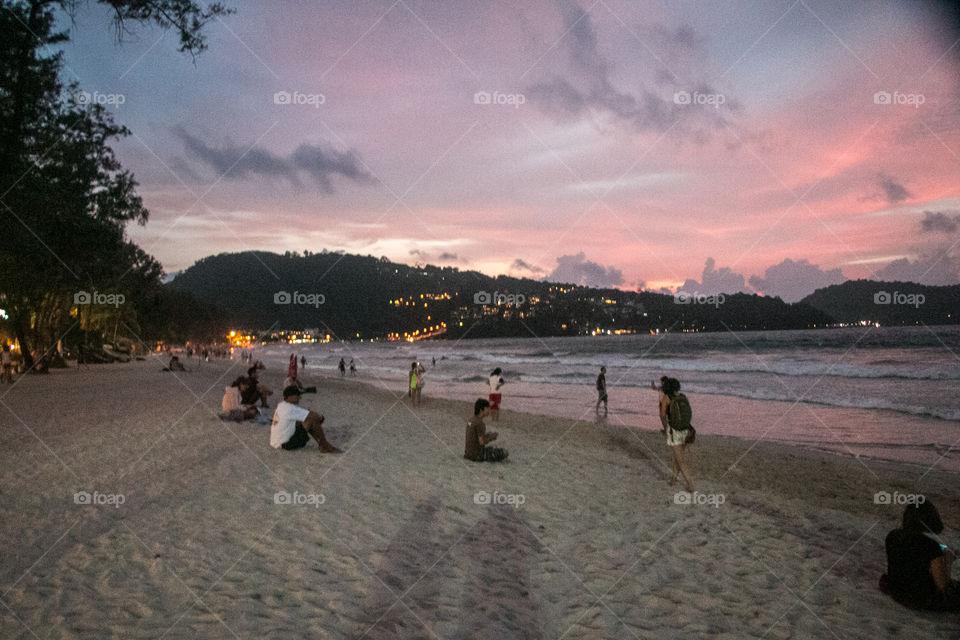 Beach in the evening