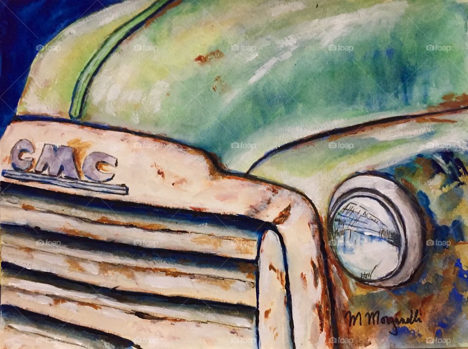 Old Timer - Watercolors painting 