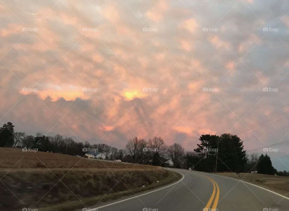 Beautiful winter sky 