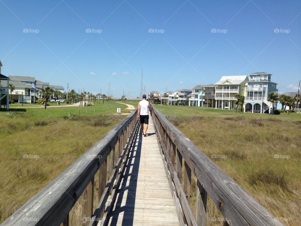 Beach Boardwalk in Galveston