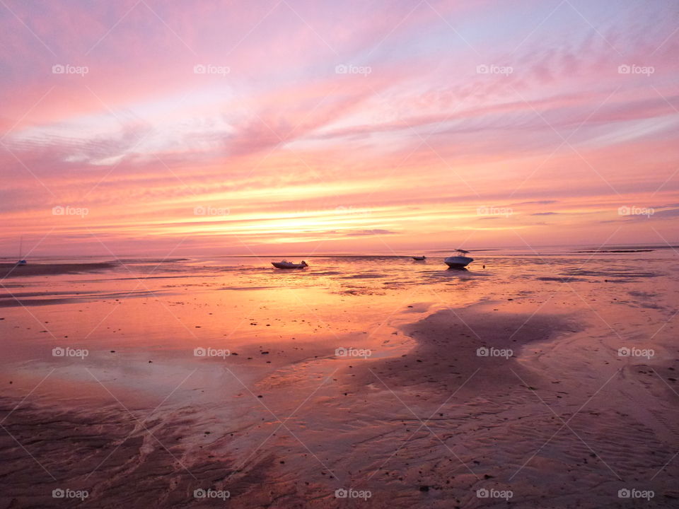 Sunset, Beach, Water, Dawn, Dusk