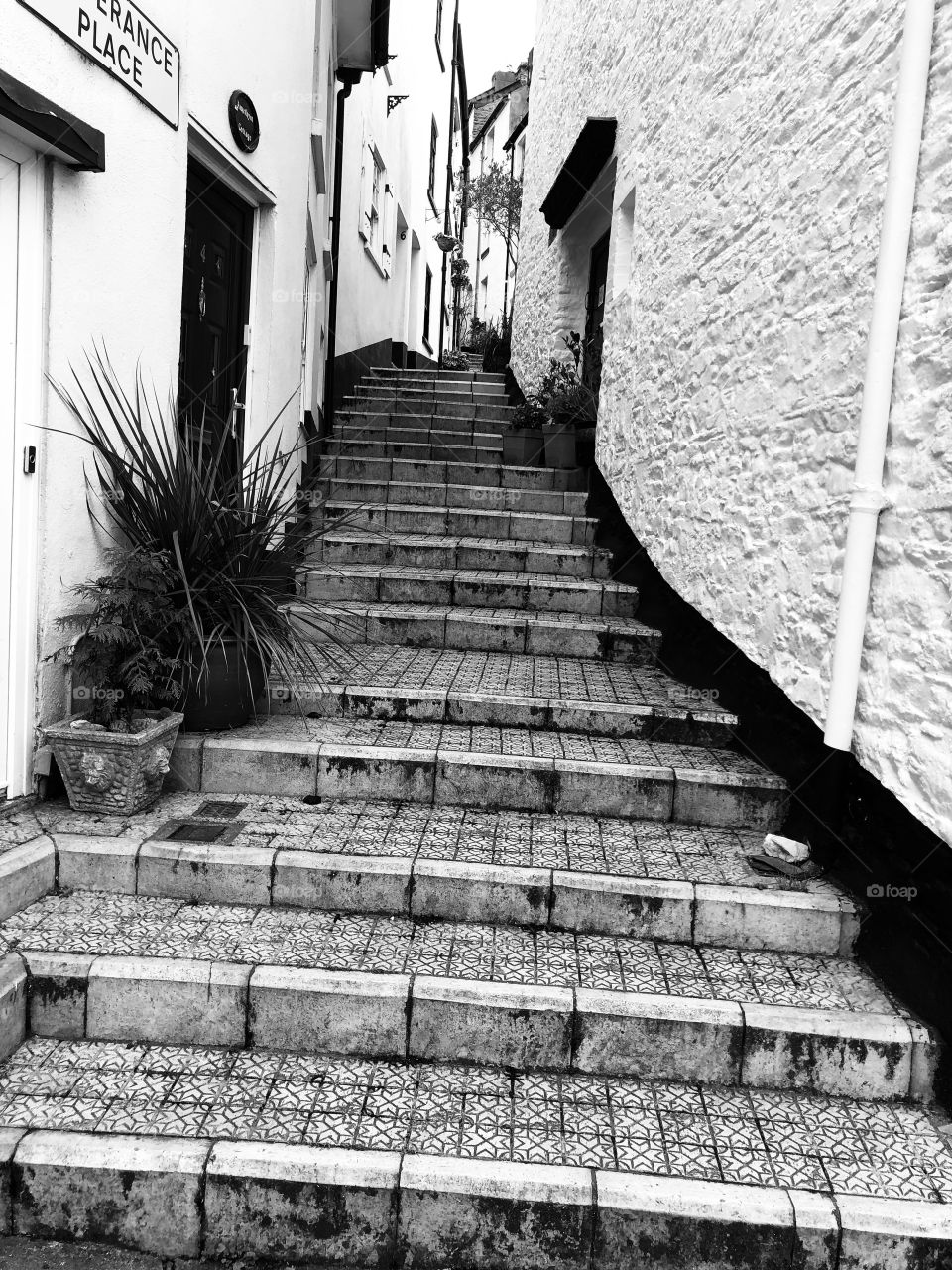 Perhaps these Brixham steps, rather steep and not for those without some vigor. Maybe they present a better spectacle in black and white, rather than colour.