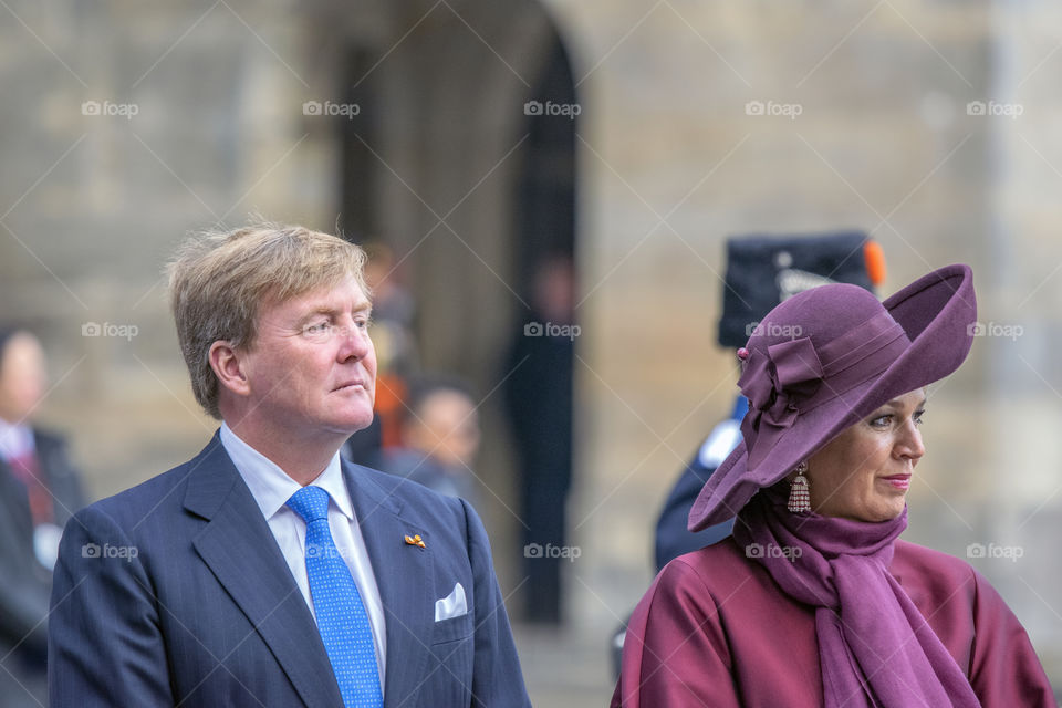 King Willem Alexander And Queen Maxima At The Dam Square Amsterdam The Netherlands 21-11-2018