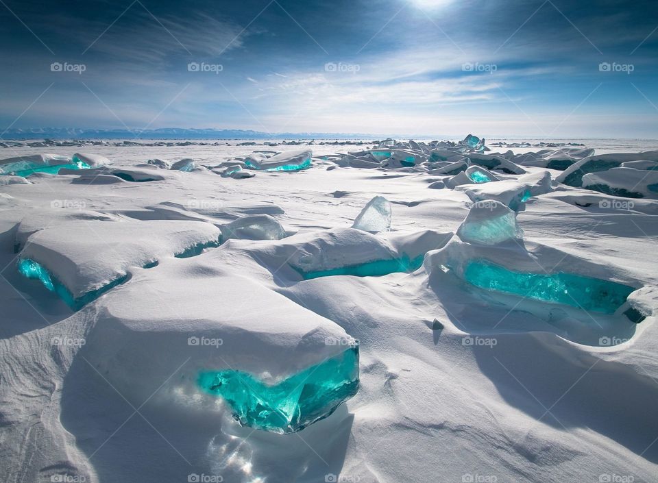 Baikal lake in winter, Russia