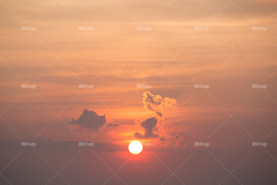 Sunset with cloud 