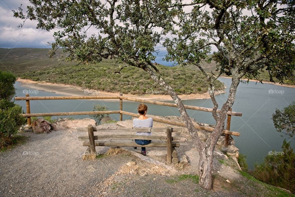 Sitting contemplating the meander