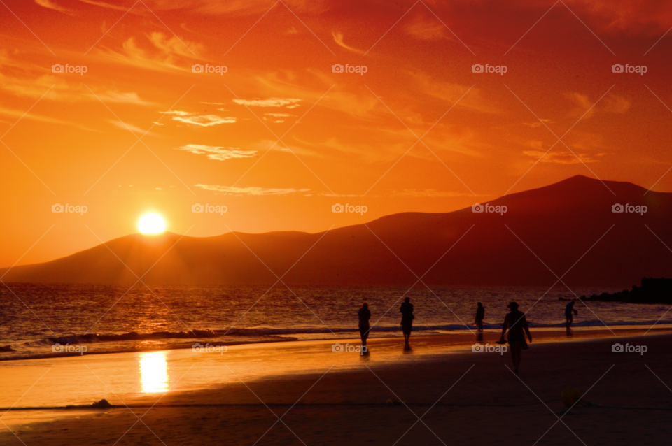 Sunset at the beach