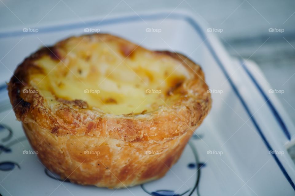 Traditional Portuguese pastry: pastel de nata