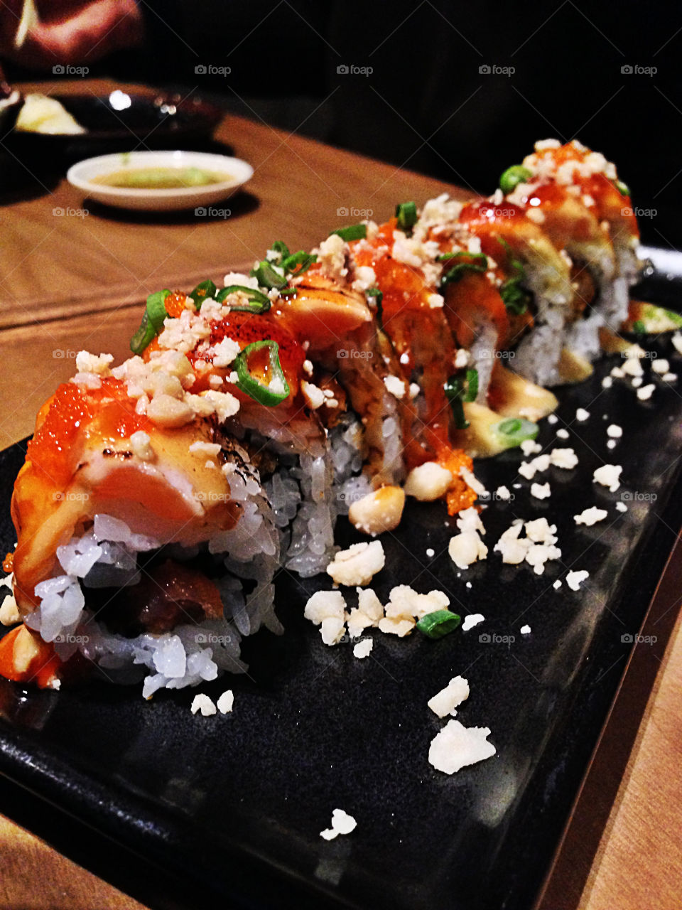 green photography orange sushi by itsAus