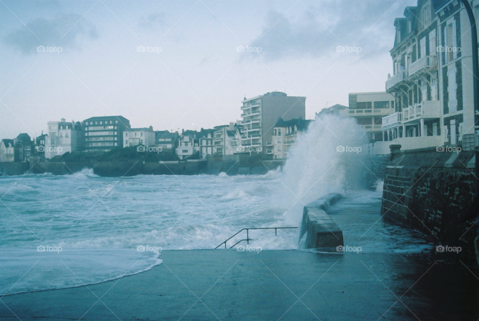 ocean waves st malo saint malo by izabela.cib