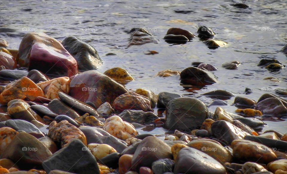 Stones on the riverside