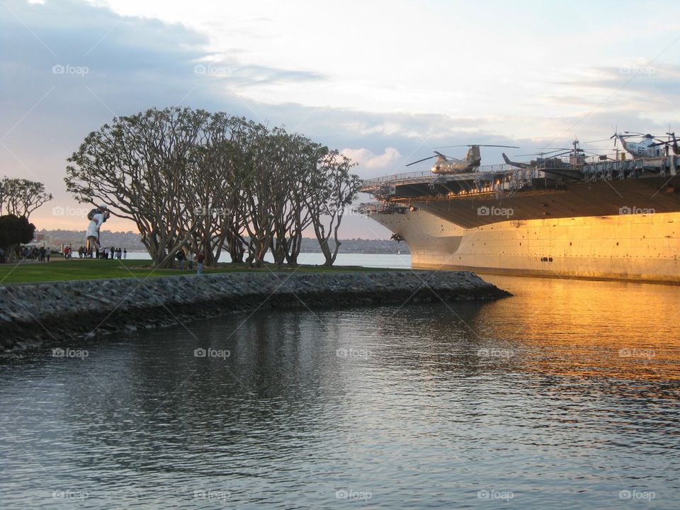 USS Midway Sunset