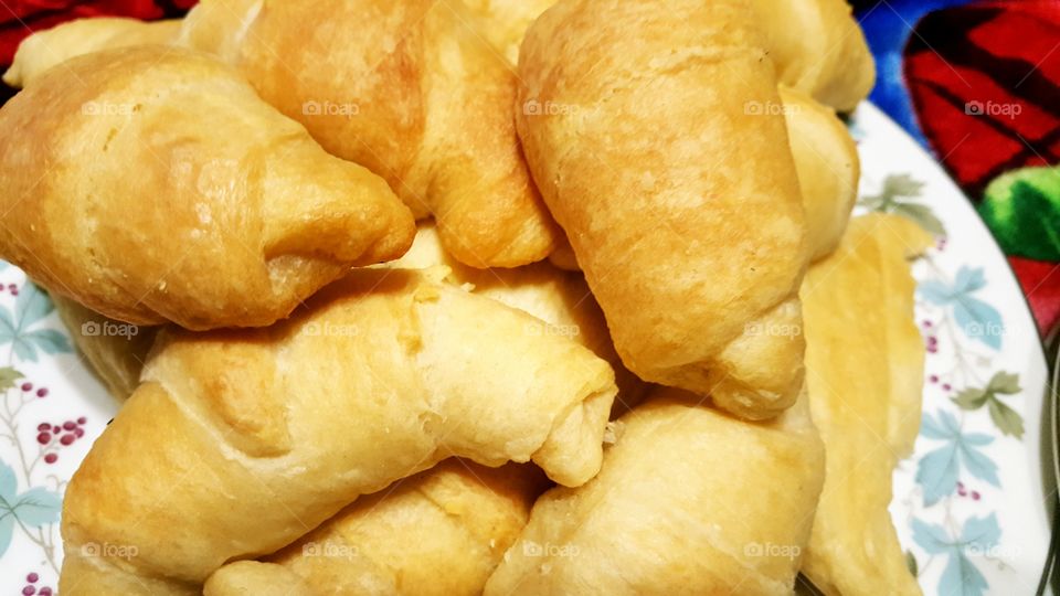 buttery hot croissants, meal complete.