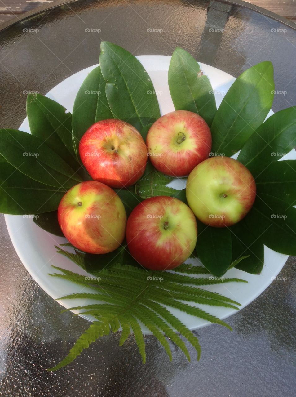 Apples in a bowl for a table centerpiece. 