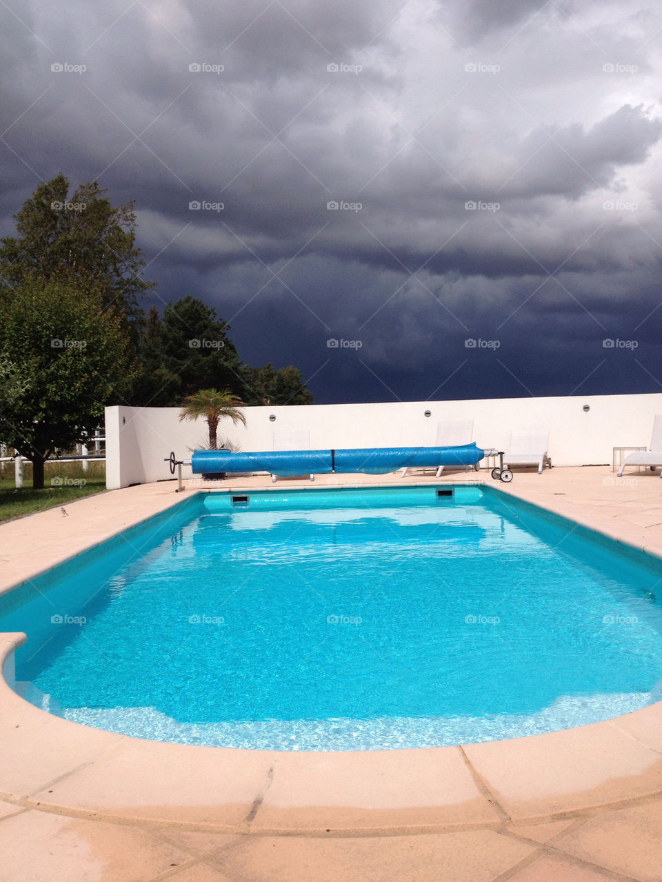 sweden black clouds pool by shec