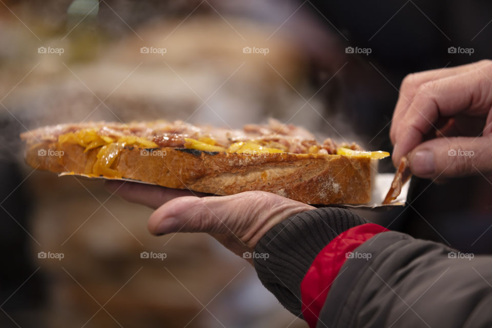 Traditional Galician bread chunk