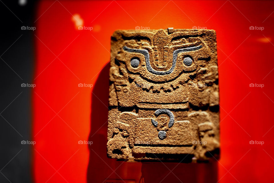 Aztec face stone