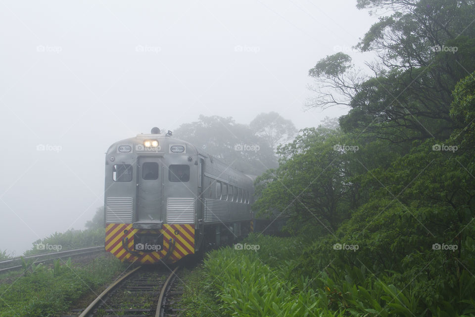 Train in the mountains.