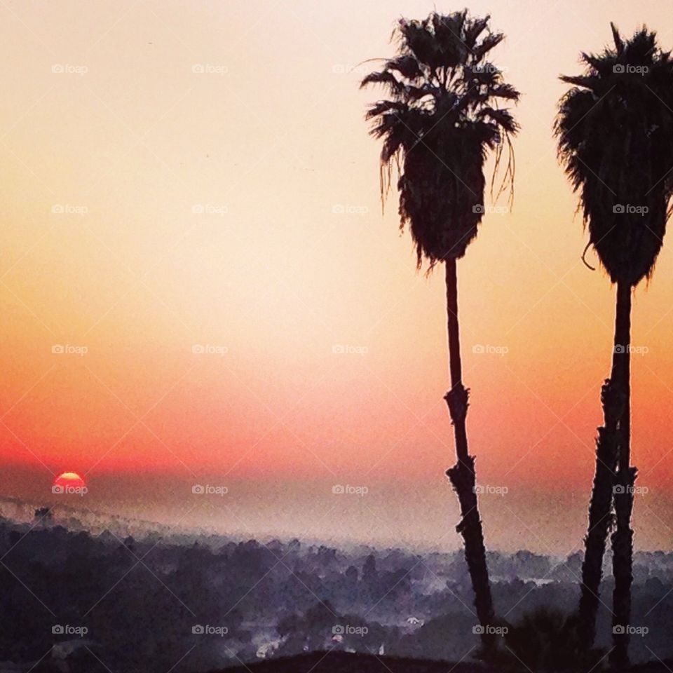 Sunset over Coronado Bridge. . Beautiful ending to a beautiful day in San Diego.