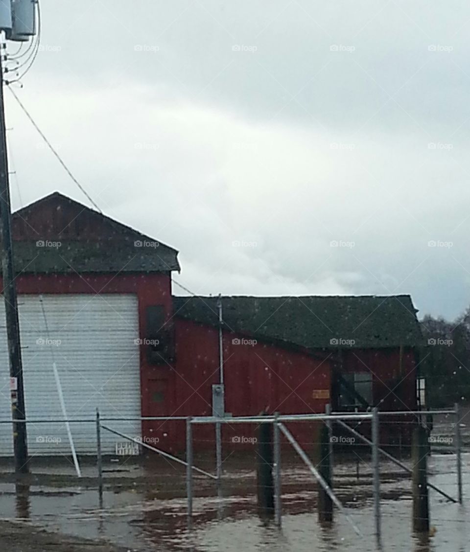 Flooding Red Barn 