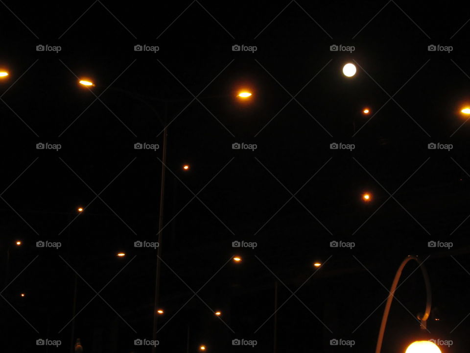 full moon and lanterns, find the moon