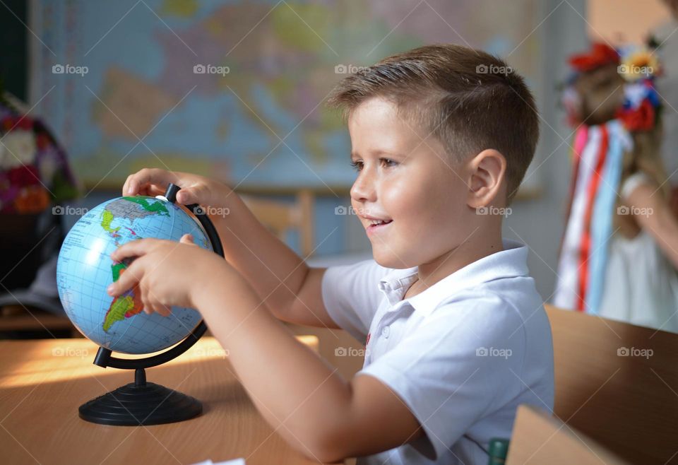 This is a real thirst for knowledge. This guy really enjoyed his first geography lesson.