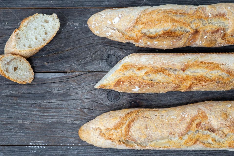 homemade baguettes, french bread
