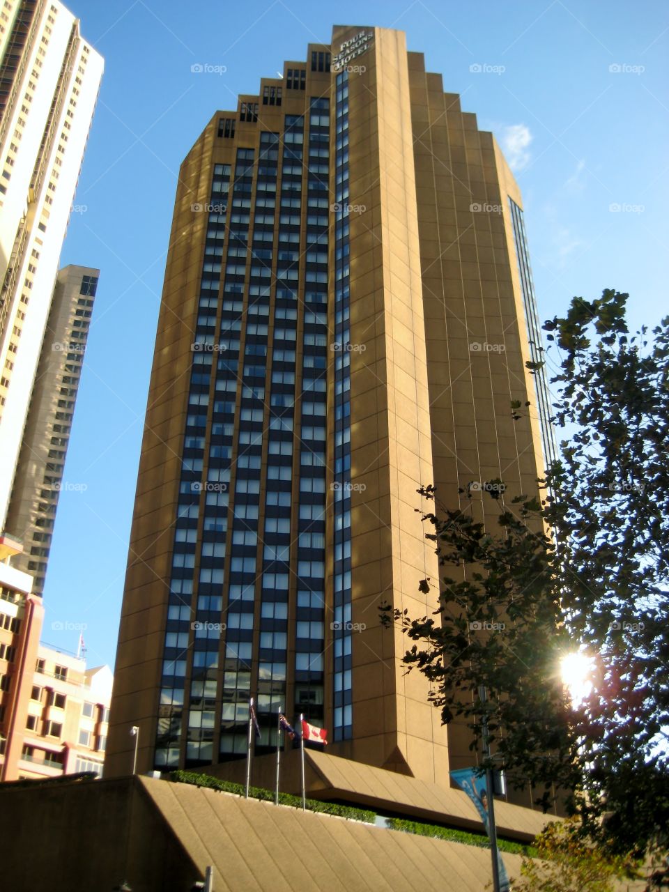 Yellow up High. Skyscraper in Sydney