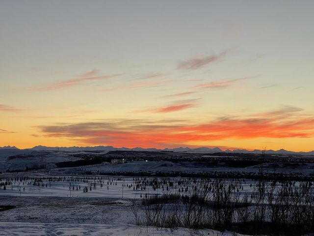 SUNSET OVER THE VILLAGE