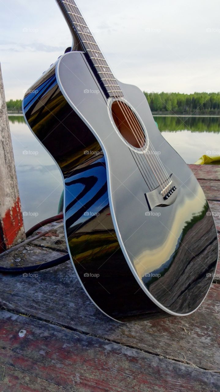 Guitar on the Dock