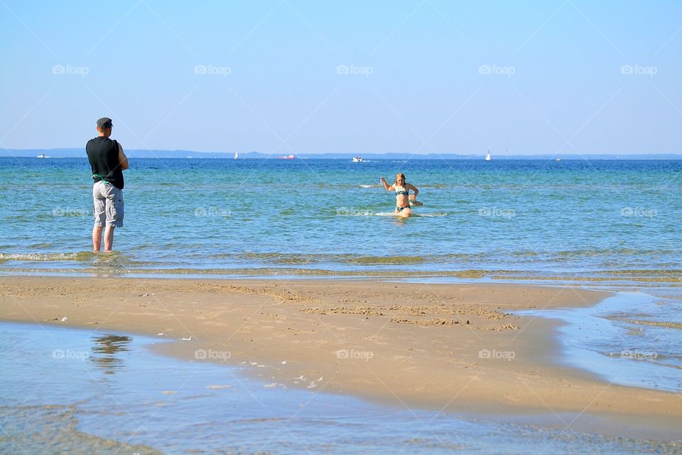 Family at the beach