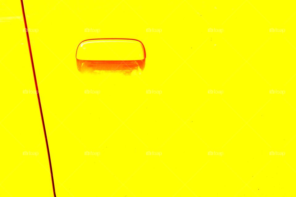 Yellow abstract artistic car door