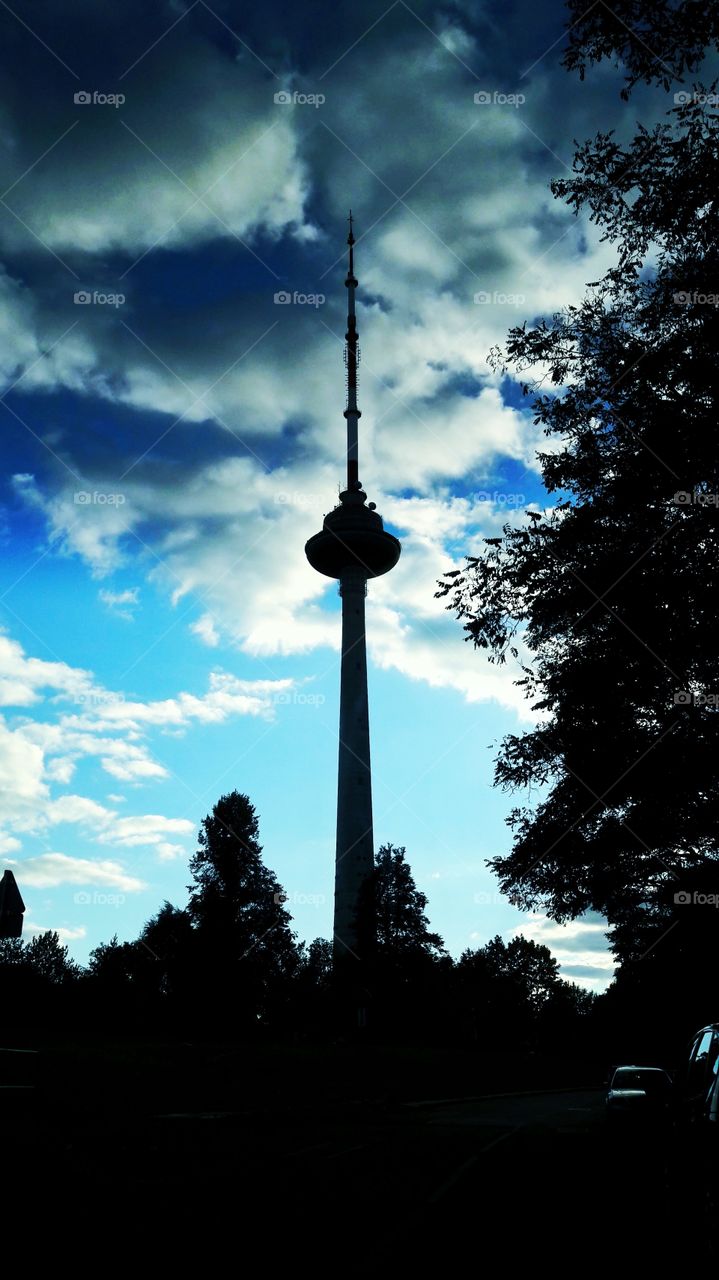Silhouette of the TV tower