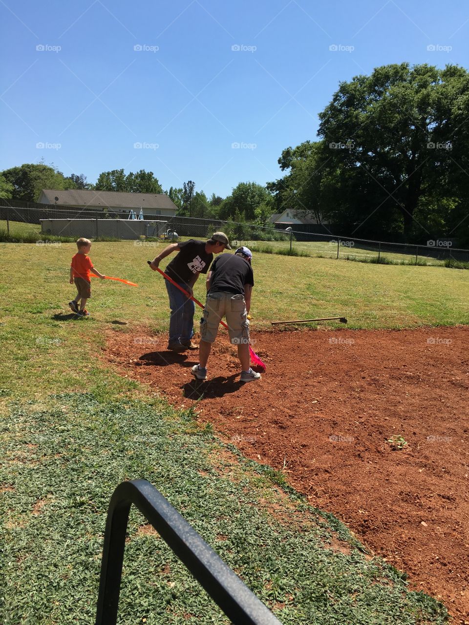 Working in the garden 