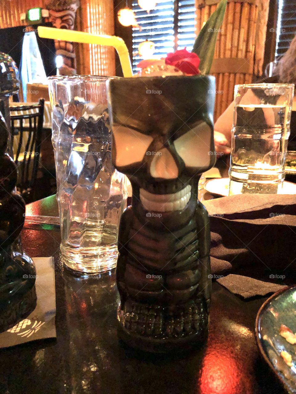 Tiki themed restaurant and bar with the coolest drink cups. 