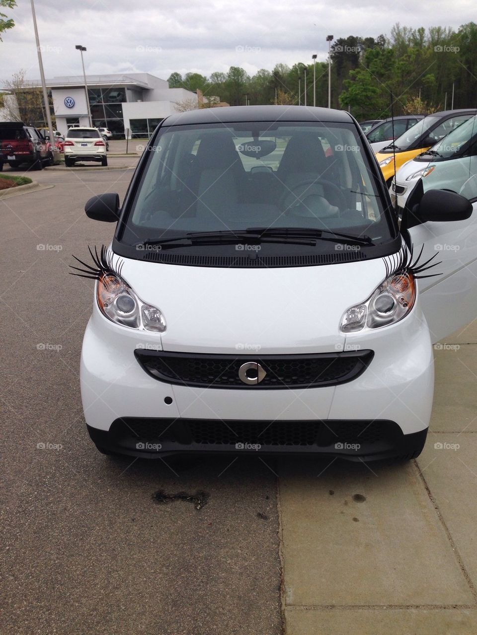 Smart car with eye lashes