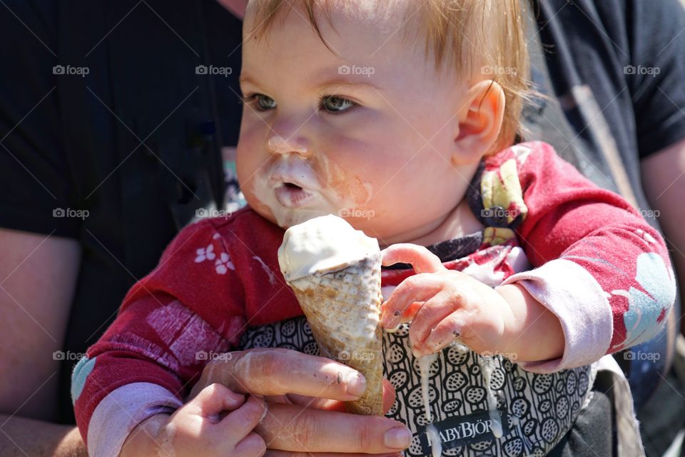 Baby Eating Ice Cream