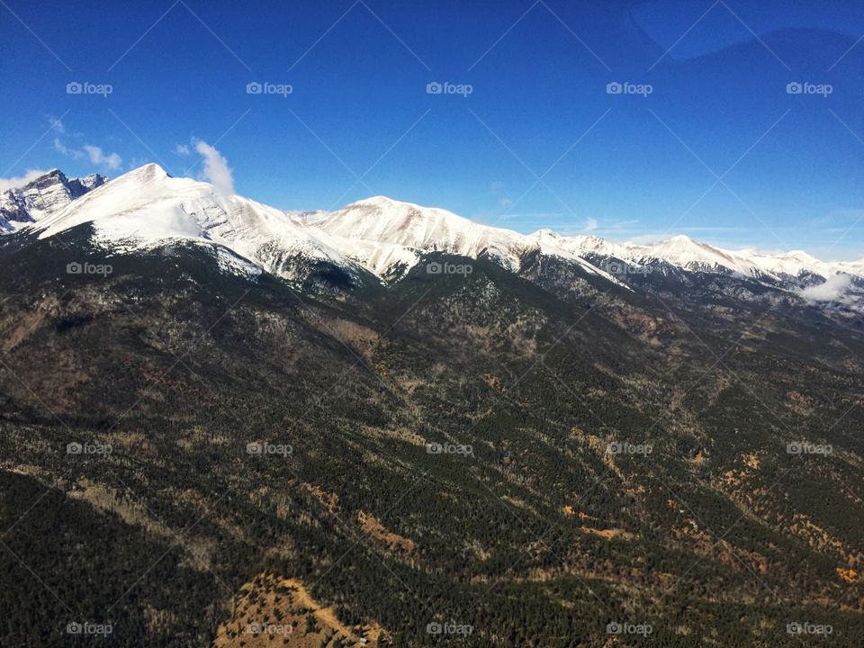 View of snowy mountain range