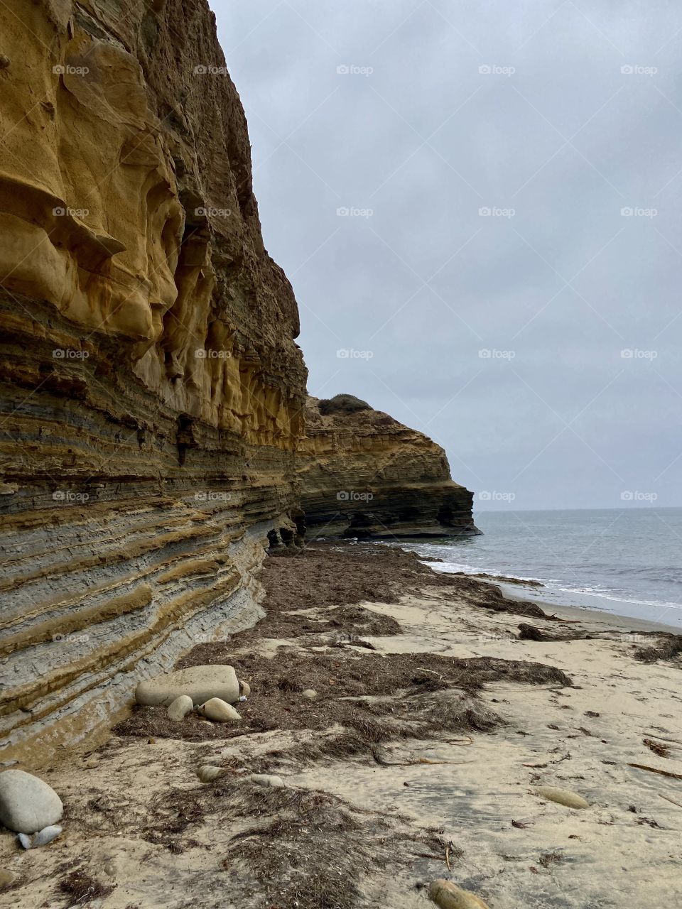 Beach at Sunset Cliffs Natural Park in San Diego California 