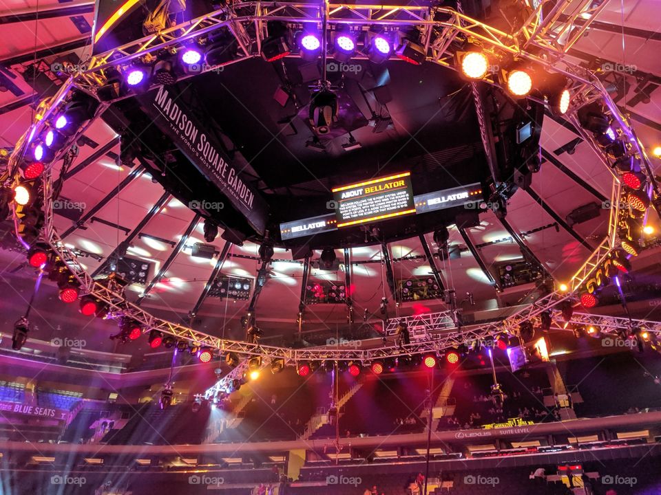 View from arena floor at Madison Square Garden for Bellator 222