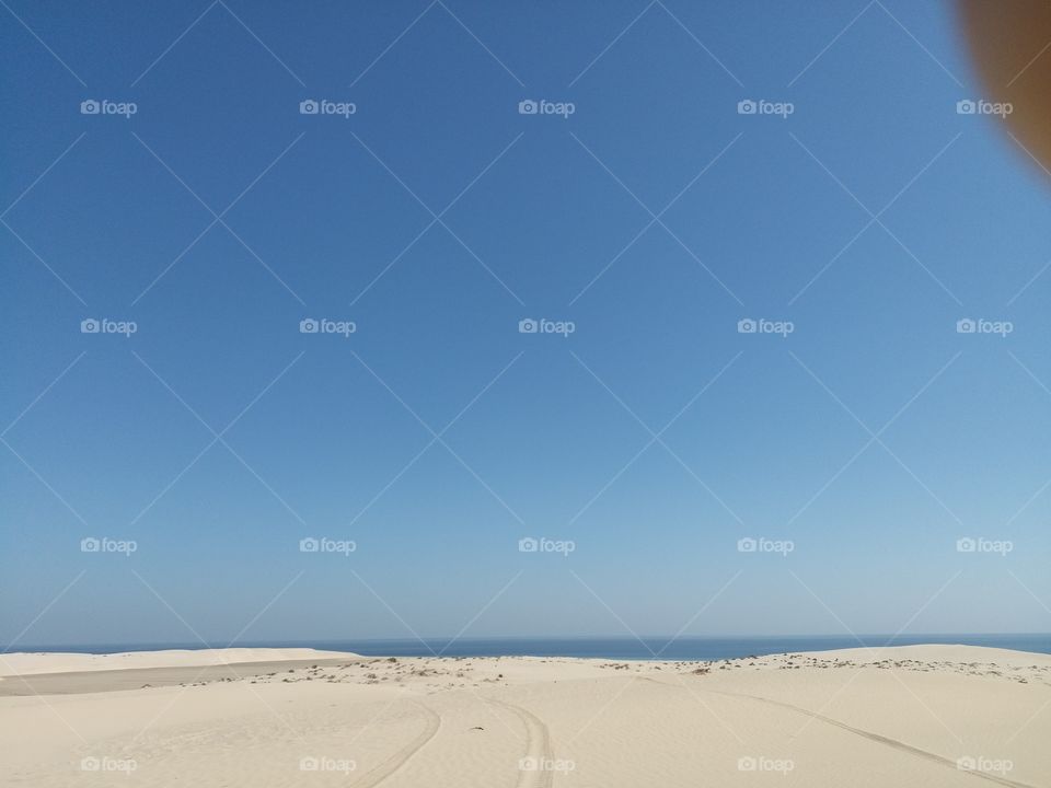 blue sky over desert, Qatar